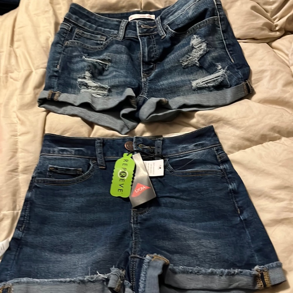 One pair nwt size 3 other never worn size 5 Jean shorts